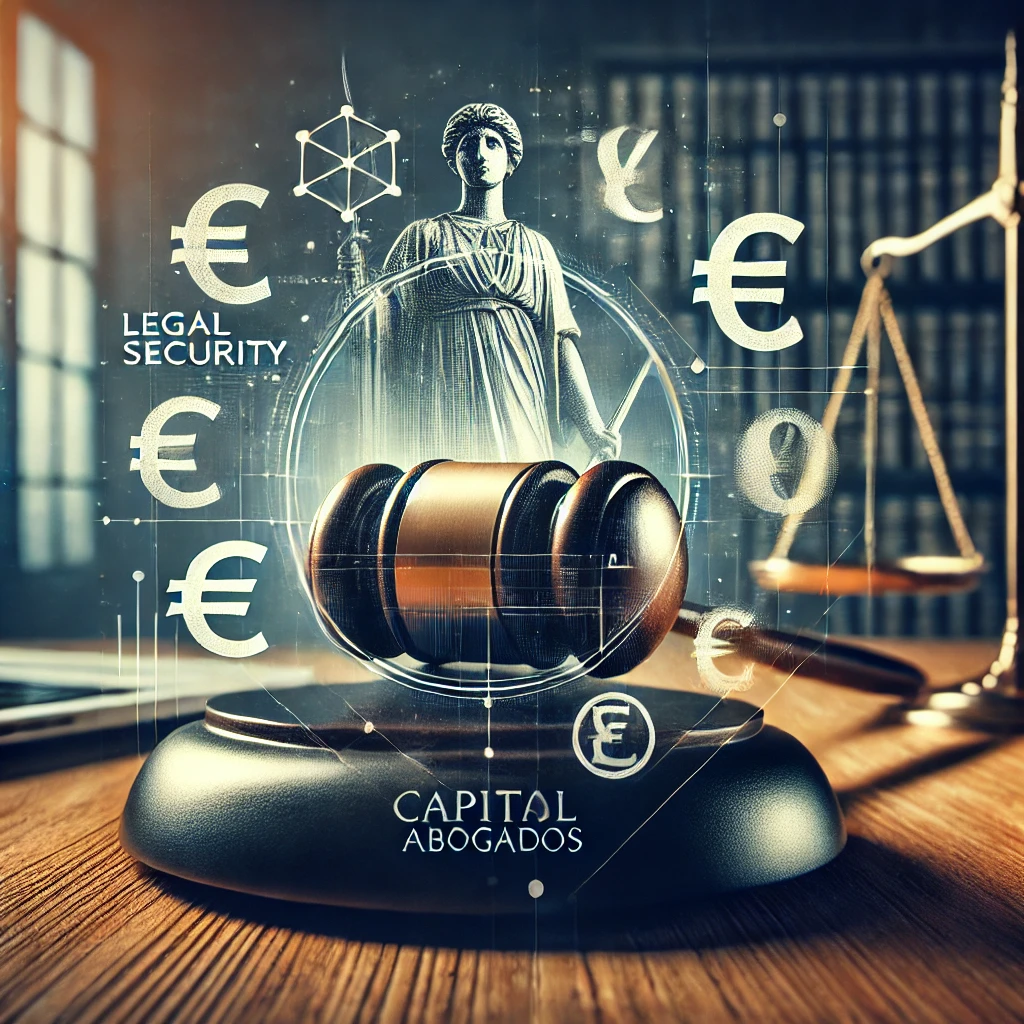 Imagen profesional representando los conceptos de seguridad jurídica e indemnización por despido improcedente, destacando la compatibilidad del sistema español con estándares internacionales, creada por Capitol Abogados para ilustrar un análisis jurídico