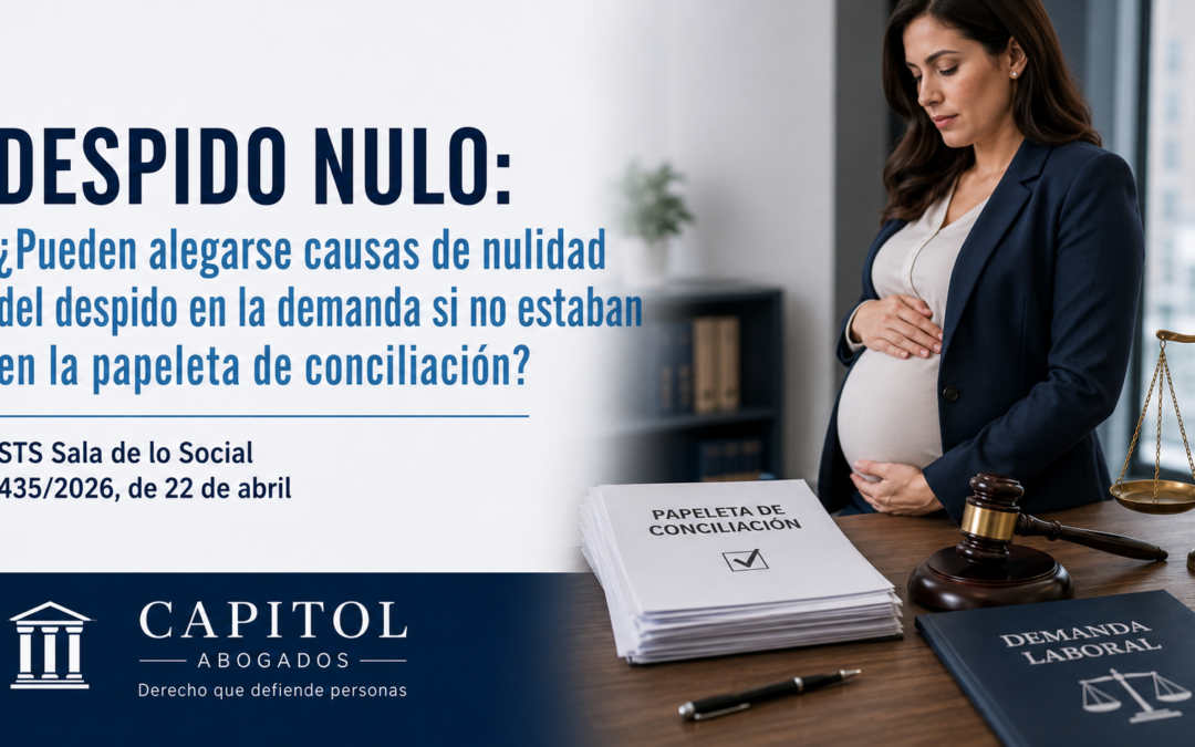 ¿Pueden alegarse causas de nulidad del despido en la demanda si no estaban en la papeleta de conciliación?